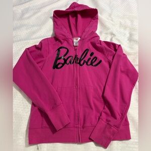Girls zip up Barbie hoodie